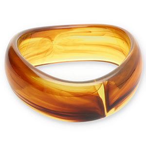 Resin-Armb&auml;nder Bangle Transparent amber brown