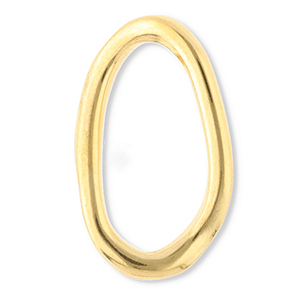 Stainless Steel - Rostfrei Stahl Schmuckzubeh&ouml;r Zwischenst&uuml;ck Oval Gold