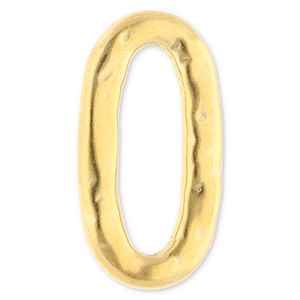 Stainless Steel - Rostfrei Stahl Schmuckzubeh&ouml;r Zwischenst&uuml;ck Oval Gold