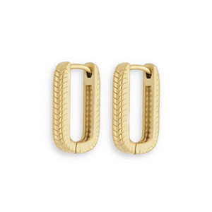 Ohrringe / Ohrstecker aus Stainless Steel - Rostfreiem Stahl Oval Gold