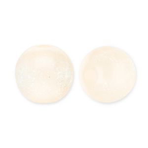 6 mm Acrylperlen mit Glitzer Vanilla yellow-turquoise