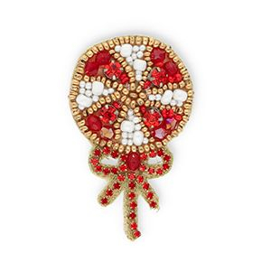 Broschen Lollimit Schleife Red-white-gold