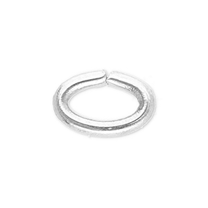 Stainless Steel - Rostfrei Stahl Schmuckzubeh&ouml;r Bindering Oval Silver