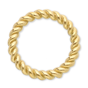 Stainless Steel - Rostfrei Stahl Schmuckzubeh&ouml;r Ring 12 mm Gold