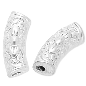 Stainless Steel - Rostfrei Stahl Perlen Tube Silver