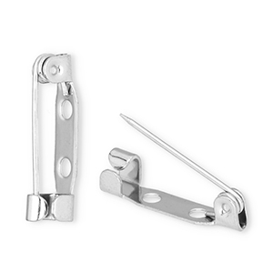 Stainless Steel - Rostfrei Stahl Schmuckzubeh&ouml;r Sicherheits-Broschennadel Silver