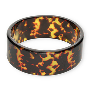 Resin-Armb&auml;nder Bangle Transparent amber brown-black