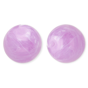 20 mm Acrylperlen Rund Lavender purple-marble