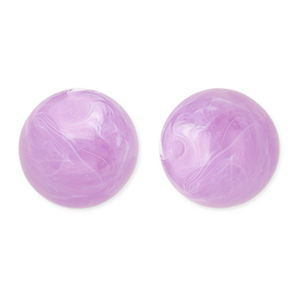 16 mm Acrylperlen Rund Lavender purple-marble