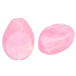 Acrylperlen Tropfenform Pink-marble