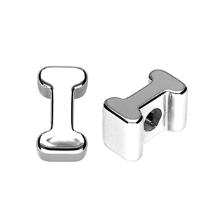 Buchstaben Perlen aus Acryl I Silver