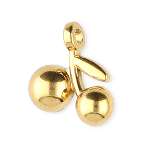 Stainless Steel - Rostfrei Stahl Anh&auml;nger Kirschen Gold