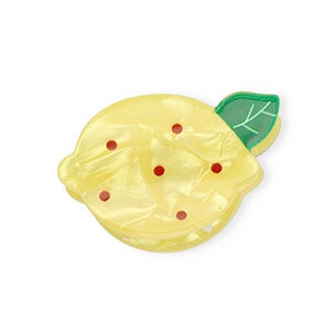 Haarschmuck Haarklemme Zitrone Pearl shine yellow-green-dark red