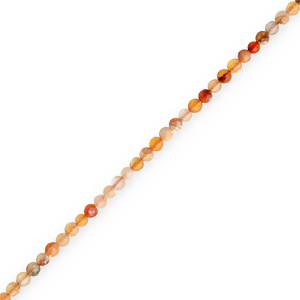 Naturstein Perlen Achat 3mm Facett geschliffen Multicolor yellow-red