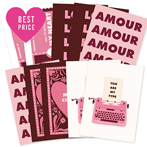 BY31&reg; SchmuckKarten sortiert Pink-dark brown-white