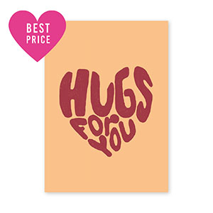 BY31&reg; SchmuckKarten "Hugs for you" Peachy orange-rust red