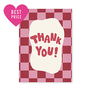 BY31&reg; SchmuckKarten "Thank you" Dark pink-rust red-off white