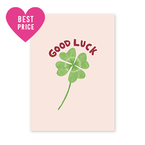 BY31&reg; SchmuckKarten "Good luck" Light pink-green-rust red