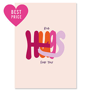 BY31&reg; SchmuckKarten "Big hugs for you" Light pink-magenta pink-orange-lilac purple