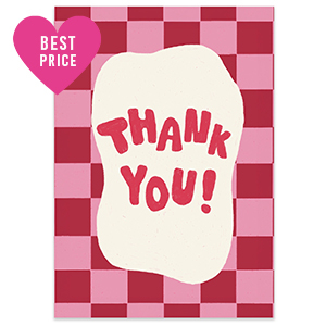 BY31&reg; SchmuckKarten "Thank you" Dark pink-rust red-off white