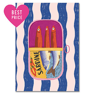 BY31&reg; Schmuck Karten "Sardine" Blue-white