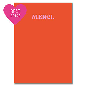 BY31&reg; Schmuck Karten "Merci" Red-light pink