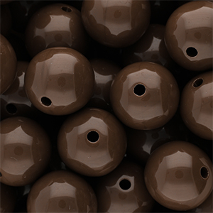 20 mm DQ Acrylperlen shiny Cappuccino 19-1220 TCX