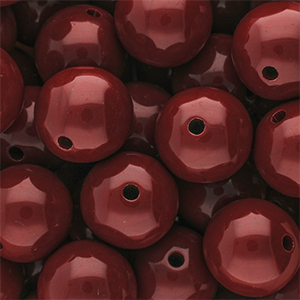 18 mm DQ Acrylperlen shiny Salsa red 18-1657 TCX