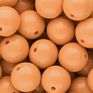 18 mm DQ Acrylperlen shiny Chamois 15-1145 TCX