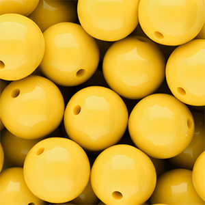 18 mm DQ Acrylperlen shiny Vibrant yellow 13-0858 TCX
