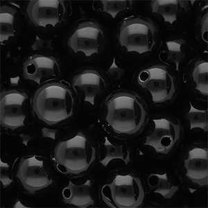 12 mm DQ Acrylperlen shiny Black