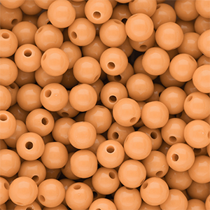 10 mm DQ Acrylperlen shiny Chamois orange 15-1145 TCX