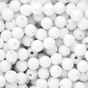 10 mm DQ Acrylperlen shiny Snow white 11-0602 TCX