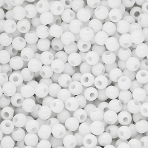 6 mm DQ Acrylperlen shiny Snow white 11-0602 TCX