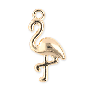 Metall Anh&auml;nger Flamingo Gold