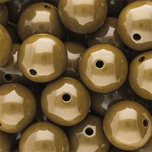 16 mm DQ Acrylperlen shiny Wood thrush 17-1129 TCX