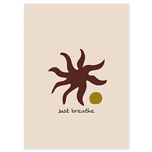 BY31&reg; SchmuckKarten "Just breathe" Cr&egrave;me-dark brown-olive green
