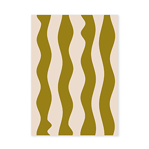 BY31&reg; SchmuckKarten Wellen Olive green-cr&egrave;me