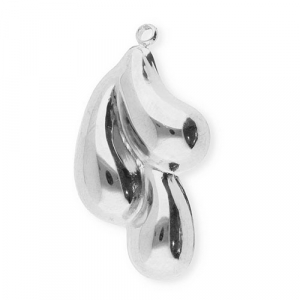 Stainless Steel - Rostfrei Stahl Anh&auml;nger Tropfen Silver