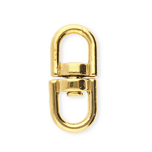 Stainless Steel - Rostfrei Stahl Schmuckzubeh&ouml;r Schl&uuml;ssel Anh&auml;nger Oval Gold