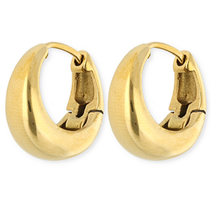 Ohrringe aus Stainless Steel - Rostfreiem Stahl Creolen Gold