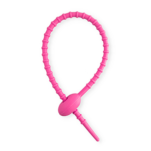 Farbiges Zubeh&ouml;r Zierkabelbinder aus Silikon Dark pink