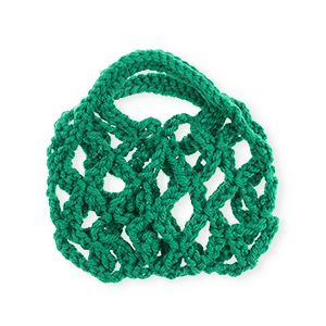 Handgeh&auml;kelte T&auml;schchen Dark green