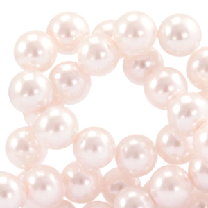 Top Qualit&auml;t Glaswachsperlen 8 mm Light pink