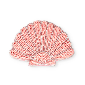 Geldb&ouml;rse Muschel Silverlined transparent-salmon pink