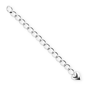 BY31&reg; Stainless Steel - Rostfrei Stahl Schmuckzubeh&ouml;r Verl&auml;ngerungsketten Set Herz Silver