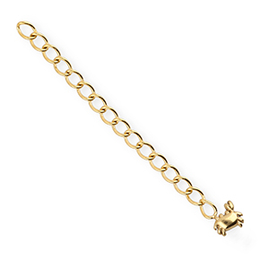 BY31&reg; Stainless Steel - Rostfrei Stahl Schmuckzubeh&ouml;r Verl&auml;ngerungsketten Set Krabbe Gold