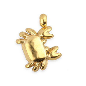 BY31&reg; Stainless Steel - Rostfrei Stahl Anh&auml;nger Krabbe Gold