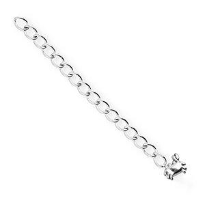 BY31&reg; Stainless Steel - Rostfrei Stahl Schmuckzubeh&ouml;r Verl&auml;ngerungsketten Set Krabbe Silver