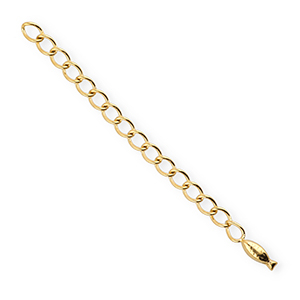 BY31&reg; Stainless Steel - Rostfrei Stahl Schmuckzubeh&ouml;r Verl&auml;ngerungsketten Set Fisch Gold